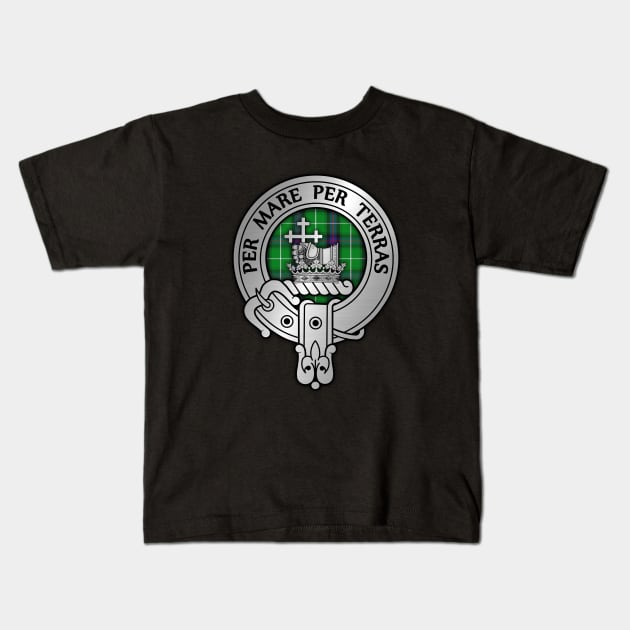 Clan MacDonald Crest & Tartan Kids T-Shirt by Taylor'd Designs